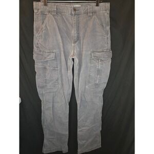 Carhartt Relaxed Fit Cargo‎ Pants Mens 34x32 Gray Workwear Built to Serve
